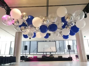 Balloon decorations for corporate events