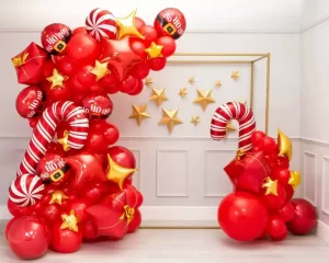 christmas balloon backdrop
