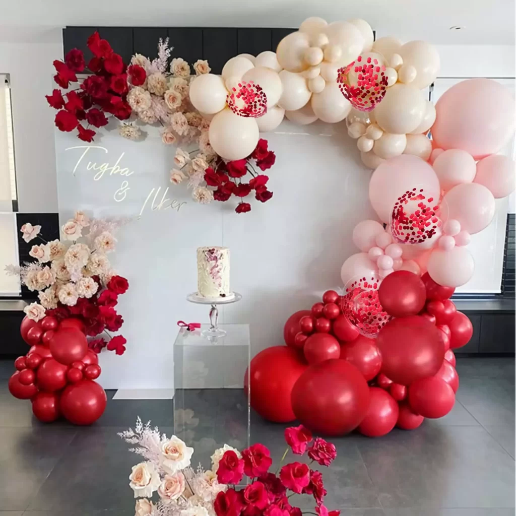 valentines day balloon garland