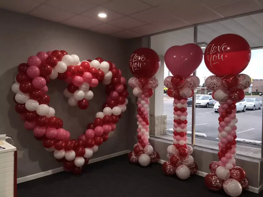 valentine's day heart balloons