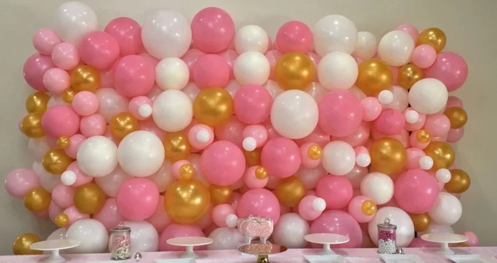 baby shower balloon wall