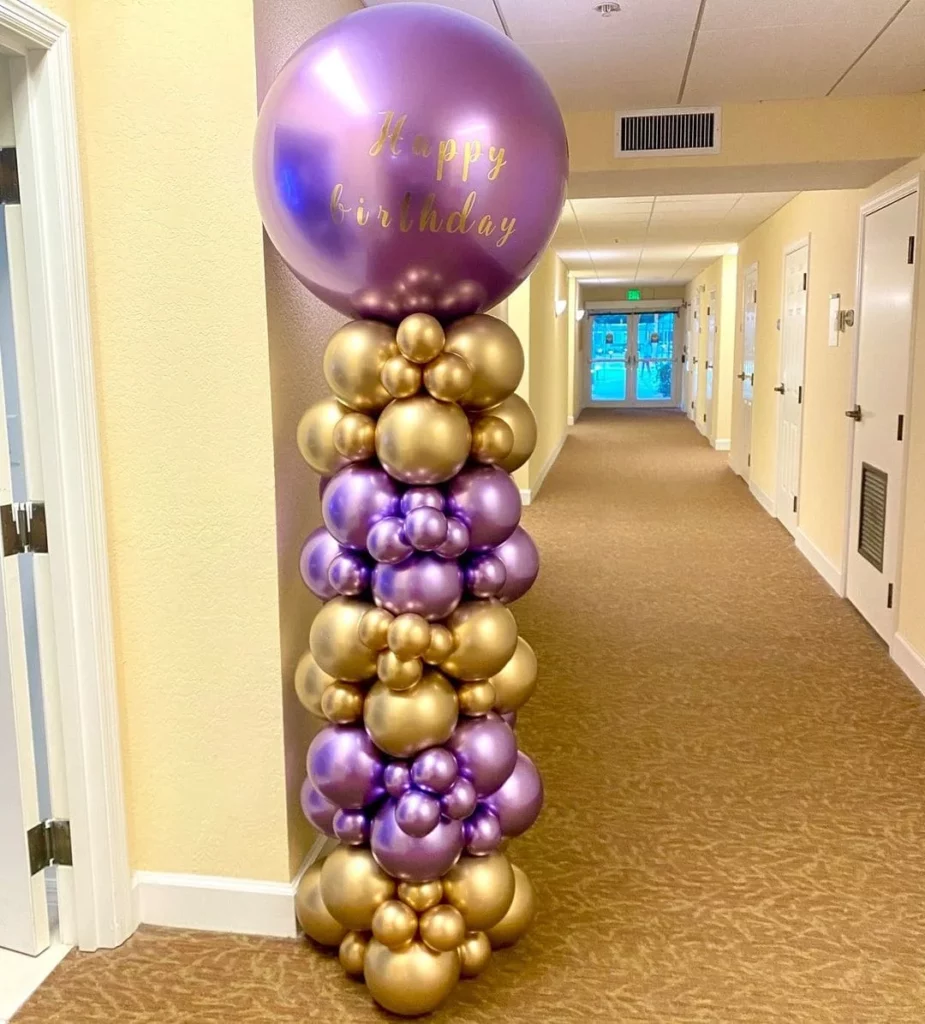 birthday balloon column