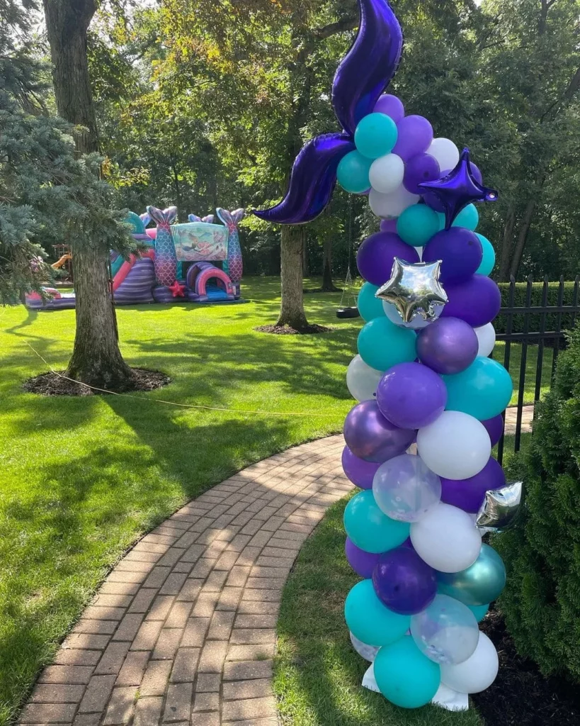 mermaid balloon column