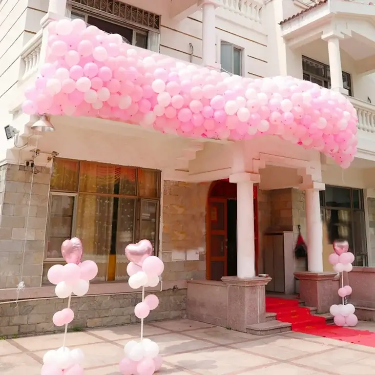 pink balloon drop