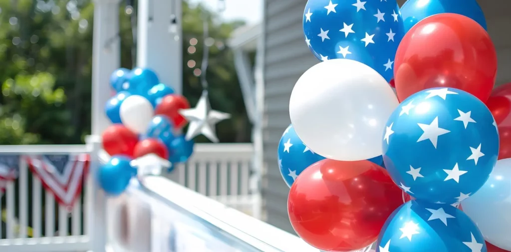 4th of july balloon decor