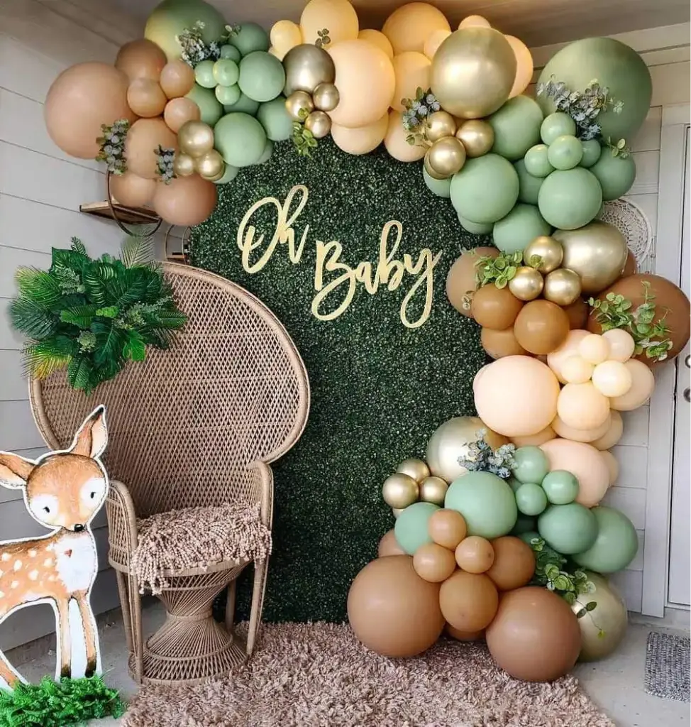 neutral baby shower balloons