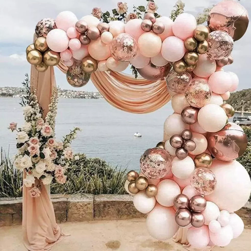 bridal shower balloon arch