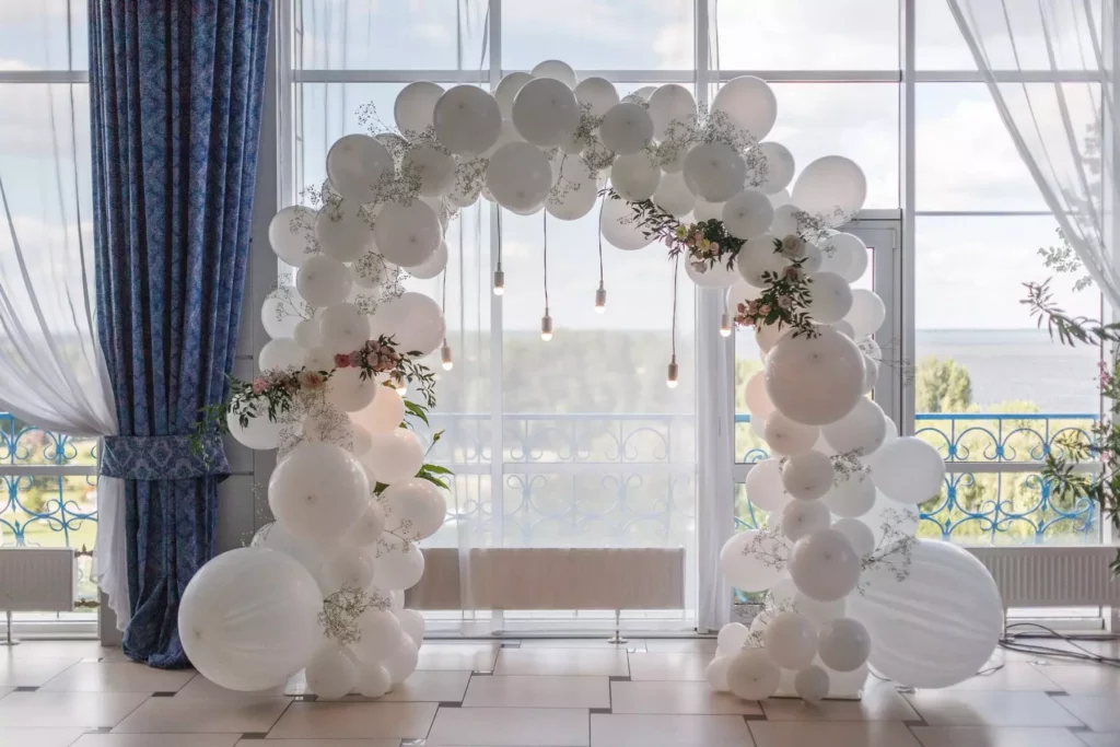 wedding arch with balloons
