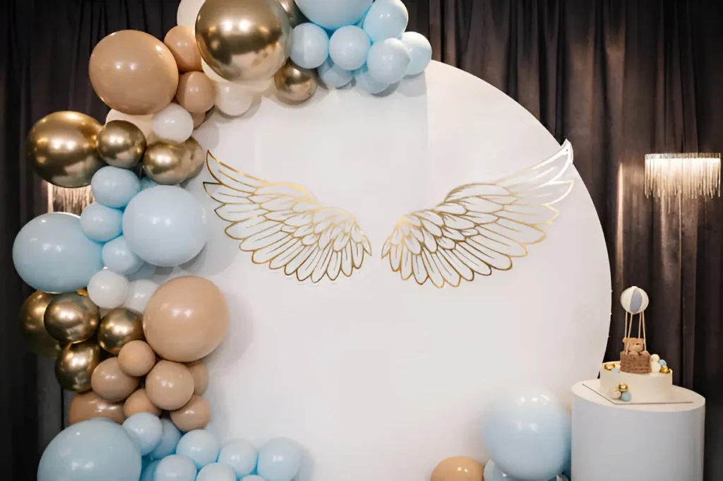 baby boy christening balloons