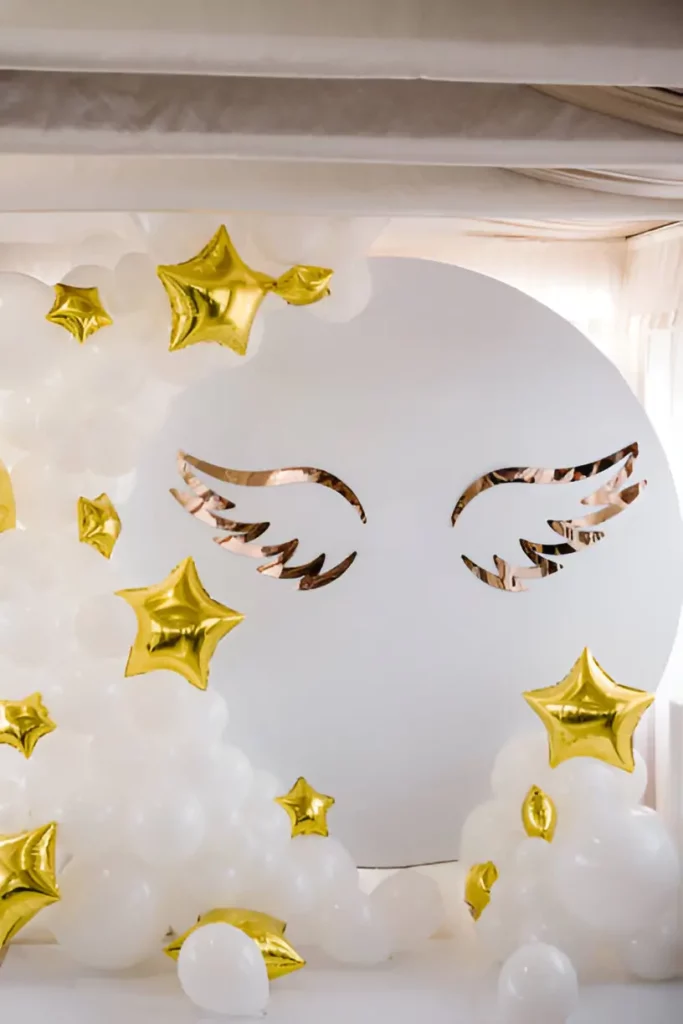 christening balloon decor chicago