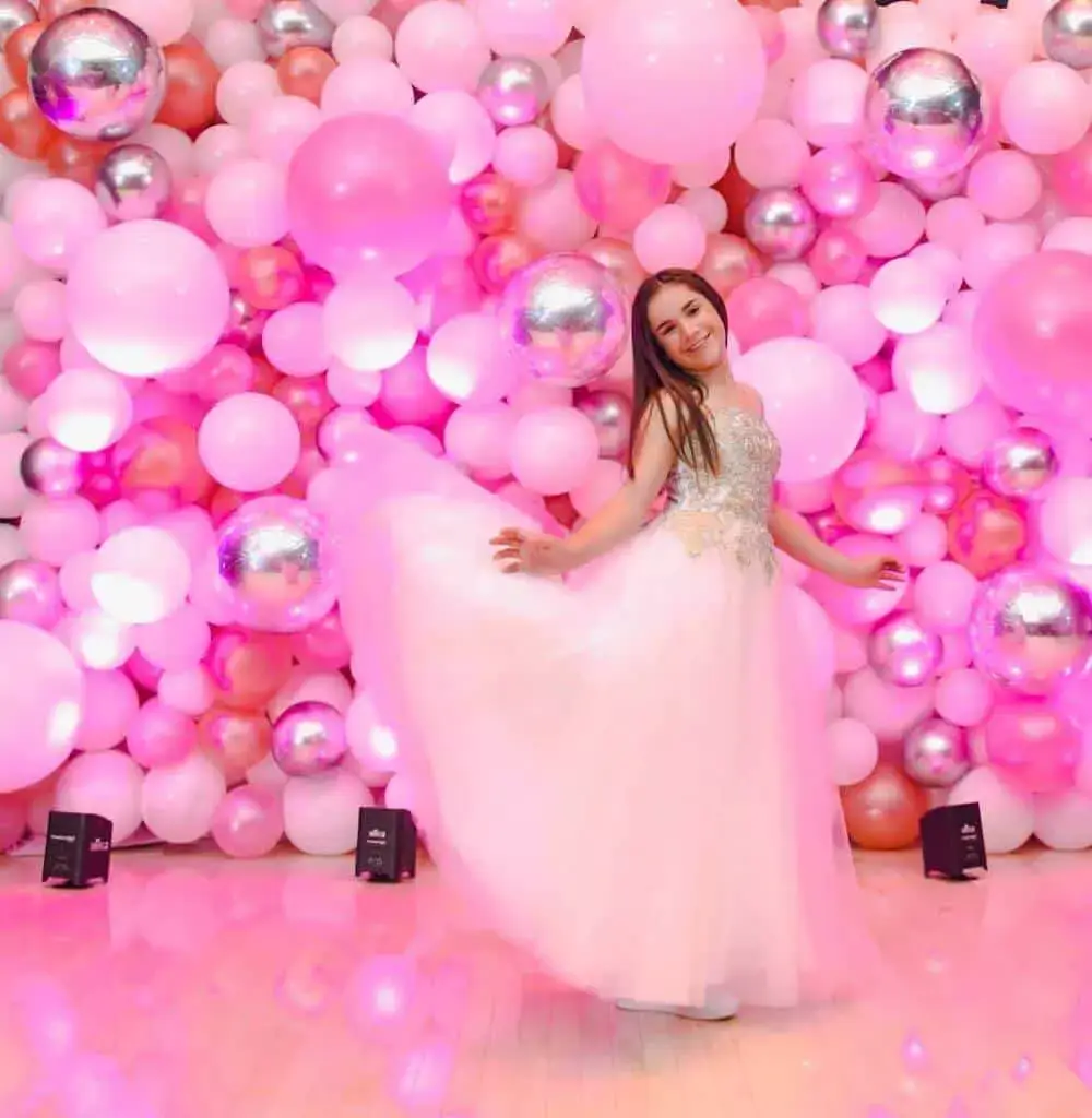 Bat Mitzvah Pink Balloon Wall