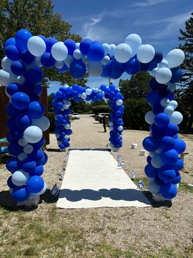 balloon arch for Bar/Bat Mitzvah