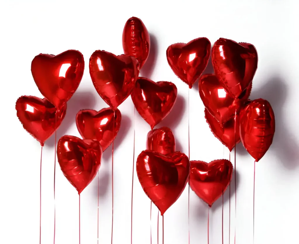 heart foil balloons