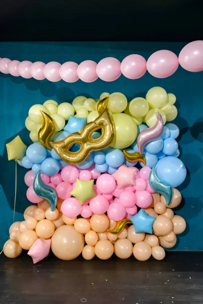 Masquerade Ball Theme Balloon Decor