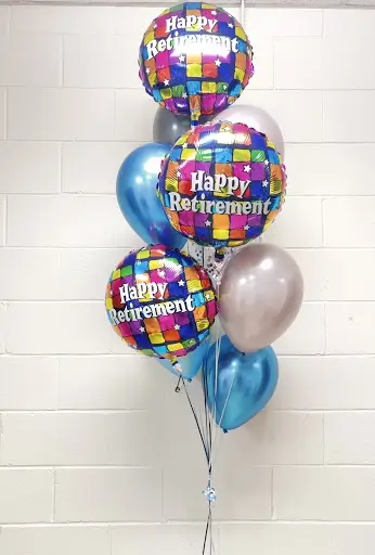 happy retirement balloon bouquet