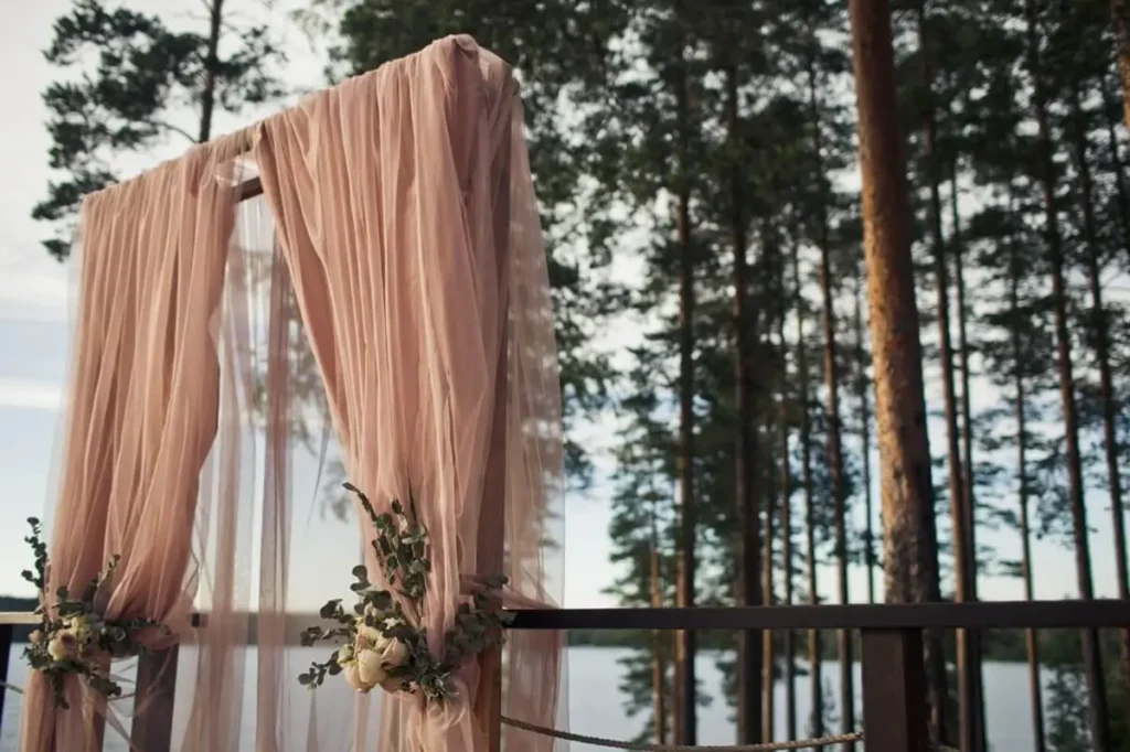 rustic wedding arch