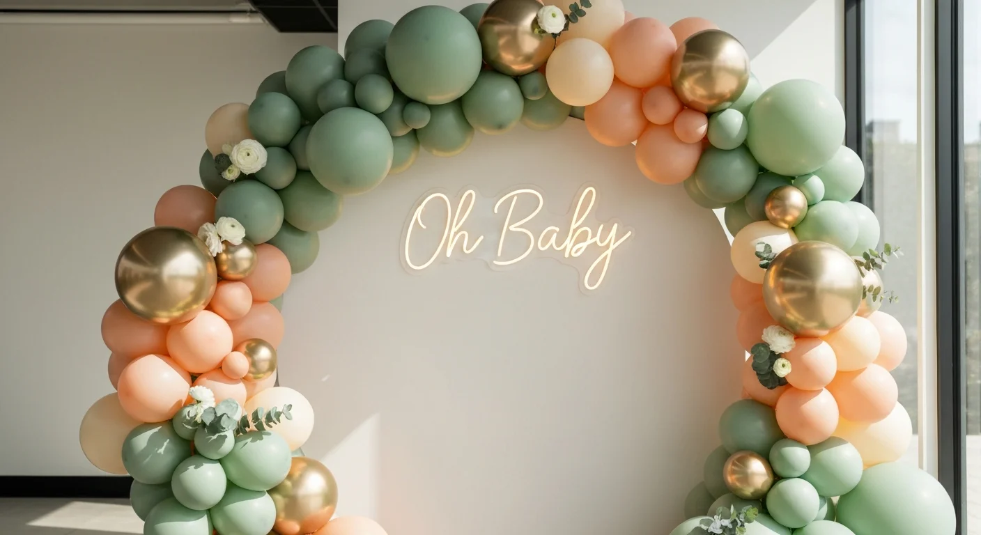 baby shower balloon arch